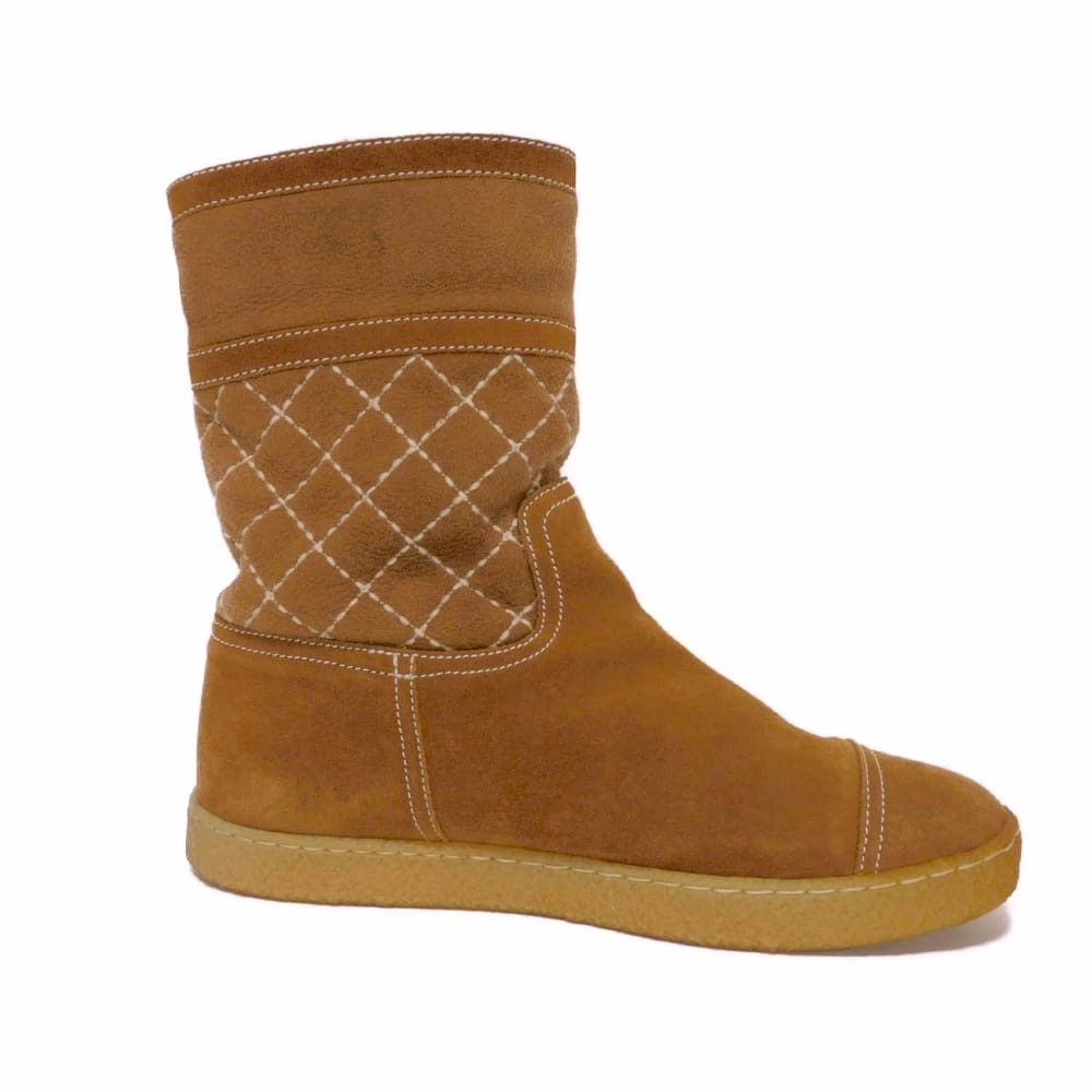 CHANEL シャネル マトラッセ ムートン ココマーク 36 ミドルカット