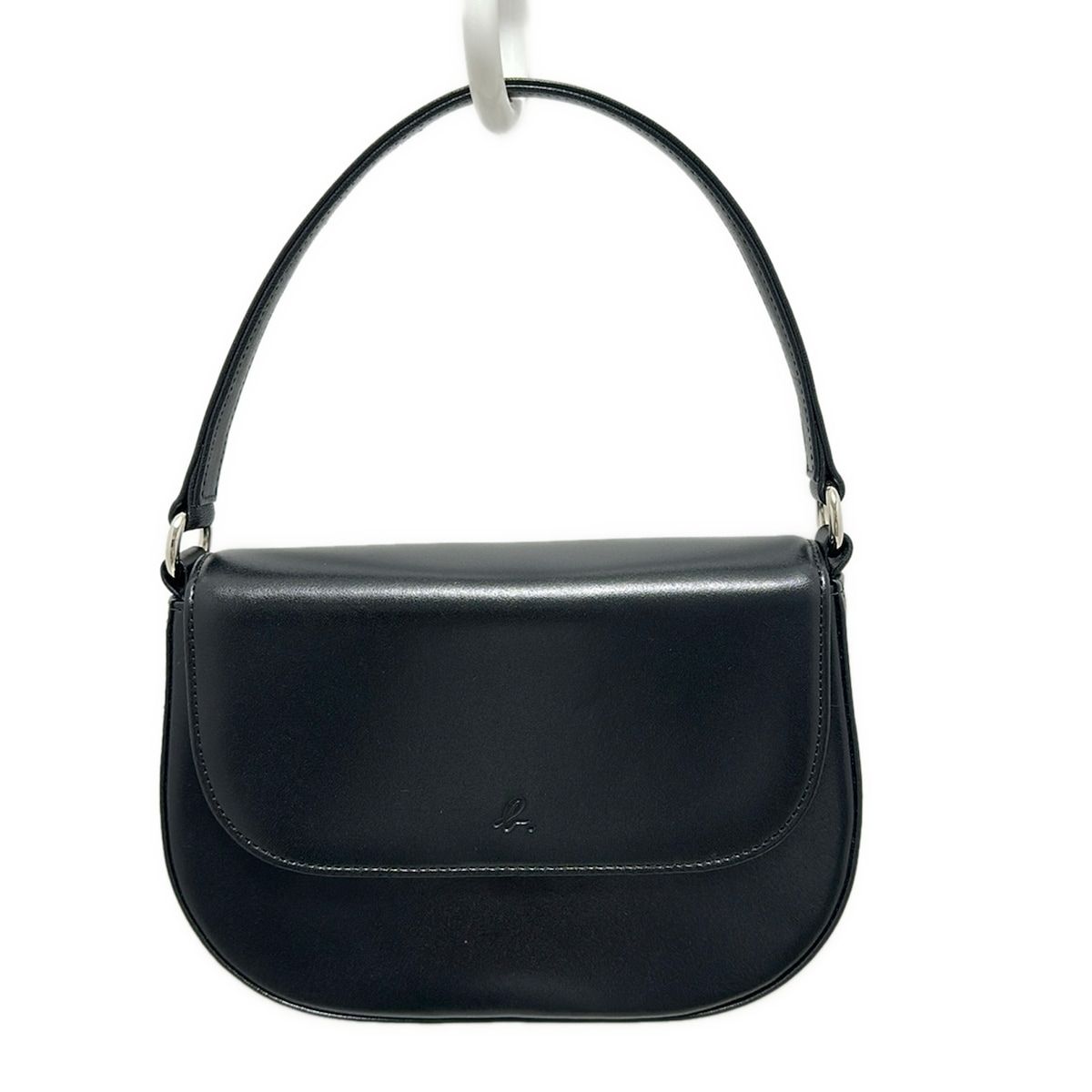 agnes b(アニエスベー) ハンドバッグ美品 - 黒 レザー - メルカリ