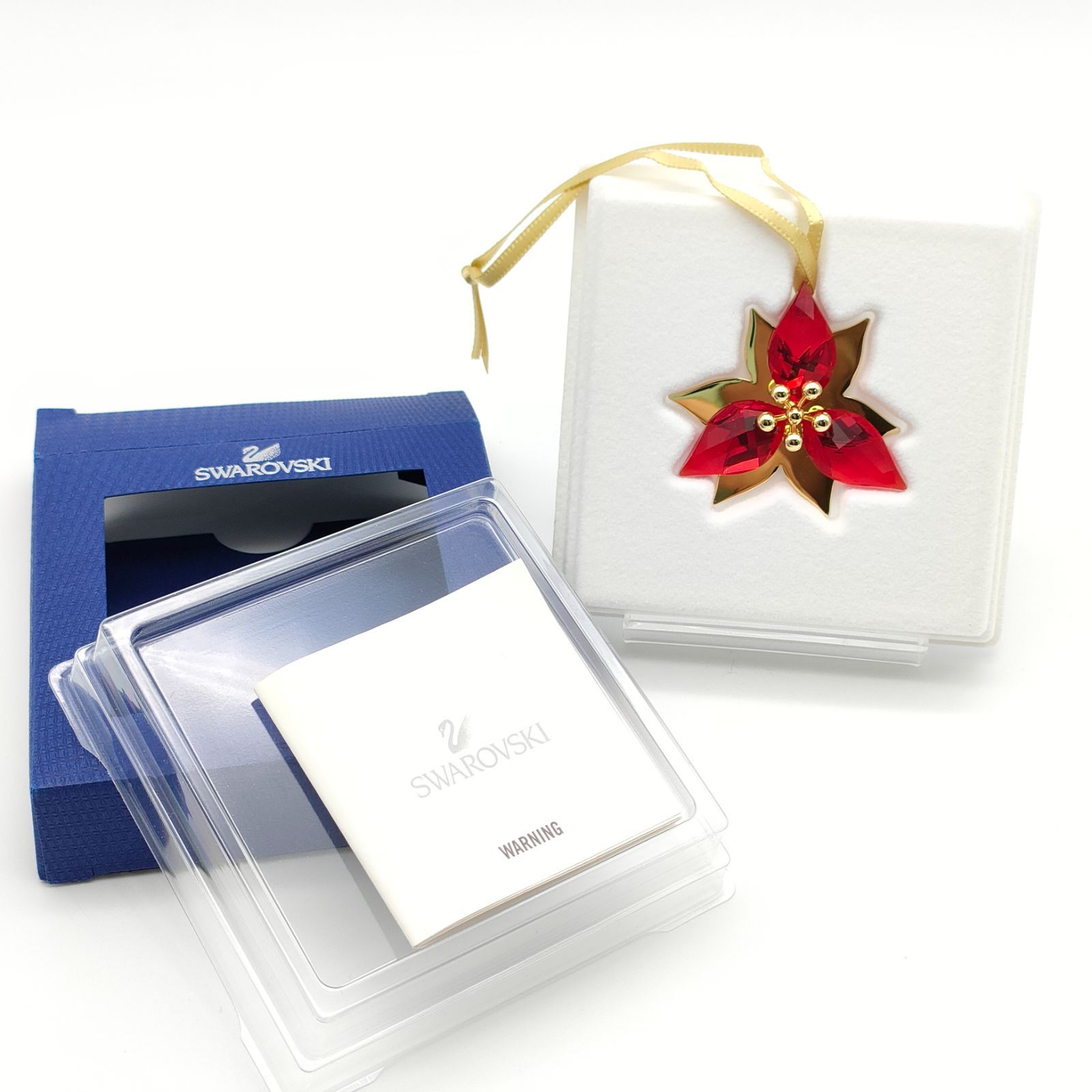 未使用】SWAROVSKI スワロフスキー ポインセチア オーナメント