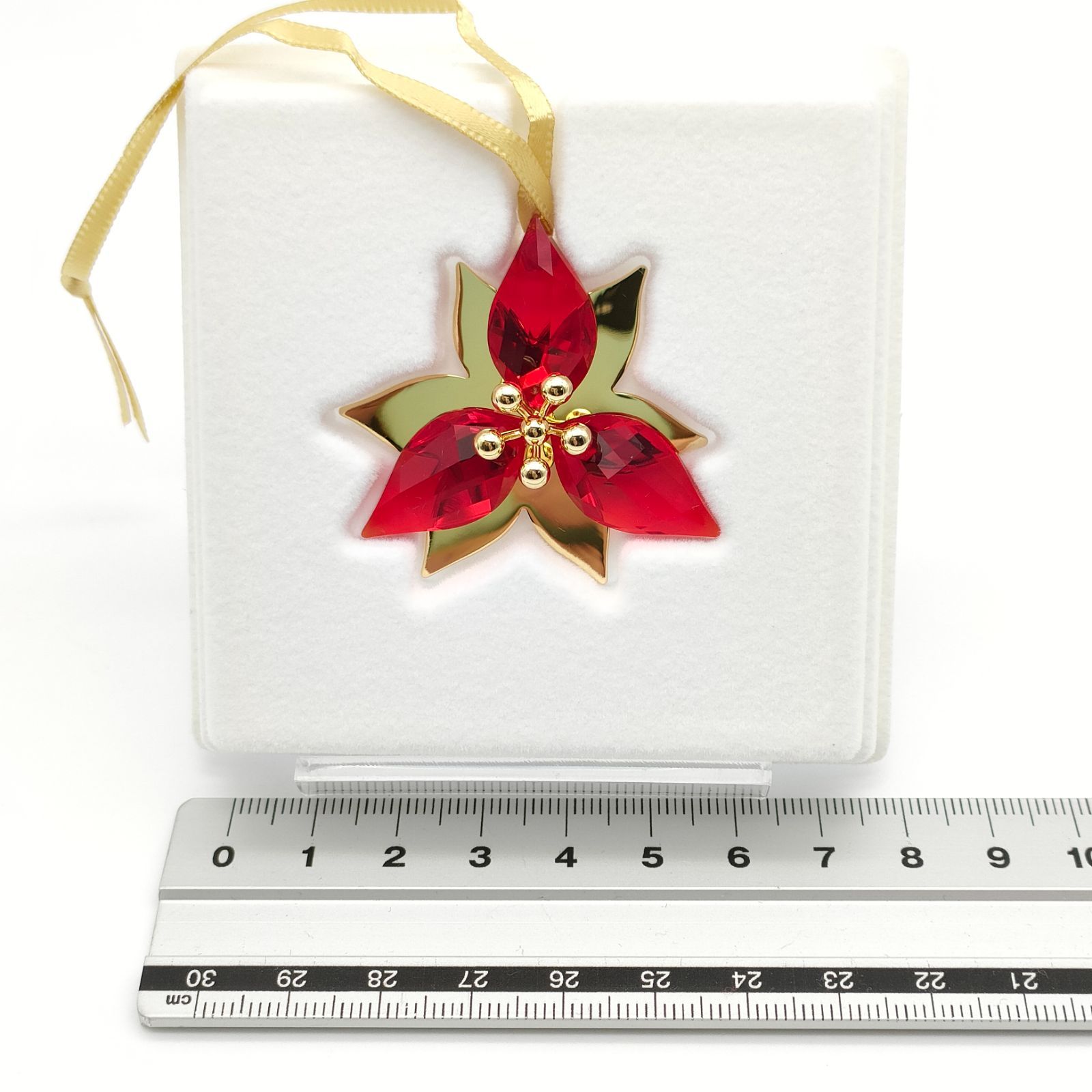 未使用】SWAROVSKI スワロフスキー ポインセチア オーナメント