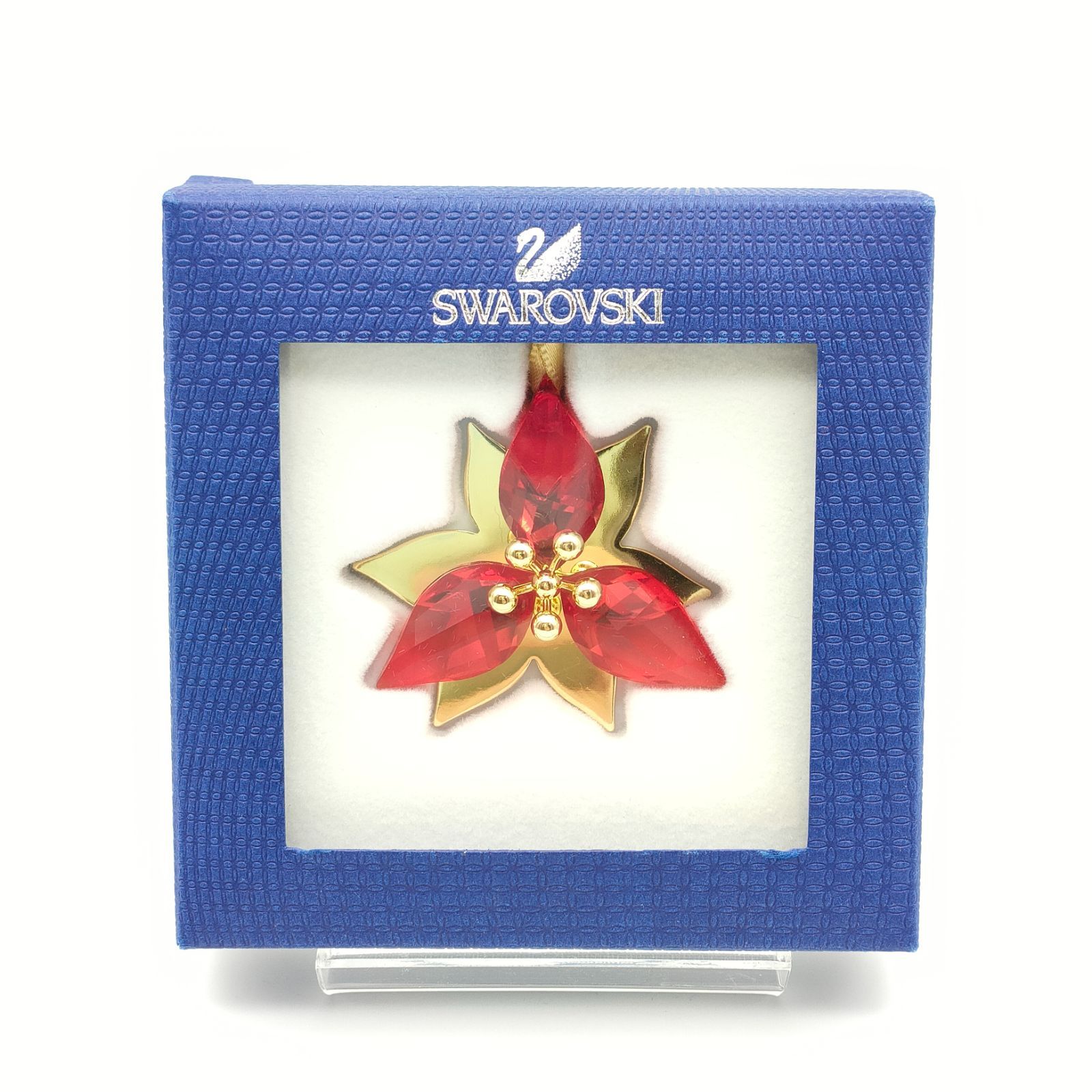 未使用】SWAROVSKI スワロフスキー ポインセチア オーナメント