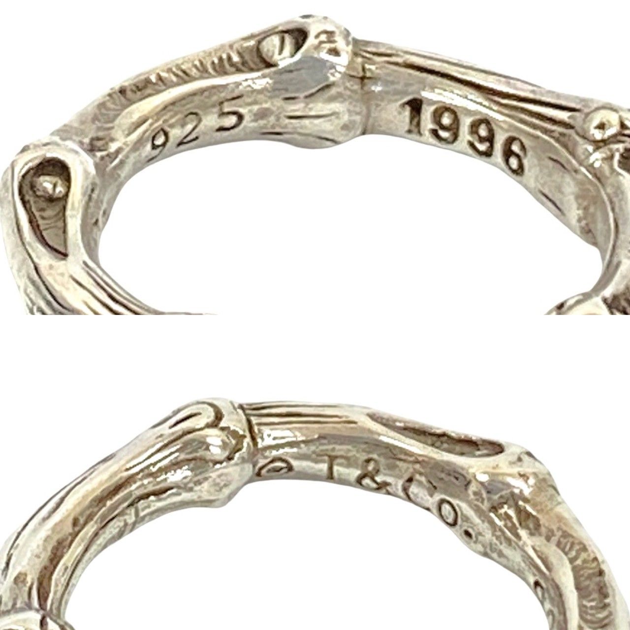 極 美品 希少品 TIFFANY&Co. ティファニー バンブー モチーフ シルバー