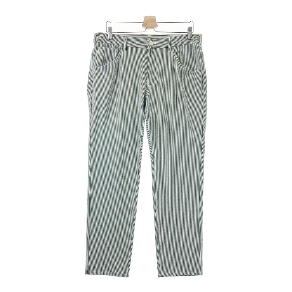 サイズ XL BEAMS GOLF ビームスゴルフ ストレッチパンツ シアサッカー ストライプ柄 グリーン系 ゴルフウェア メンズ ストスト