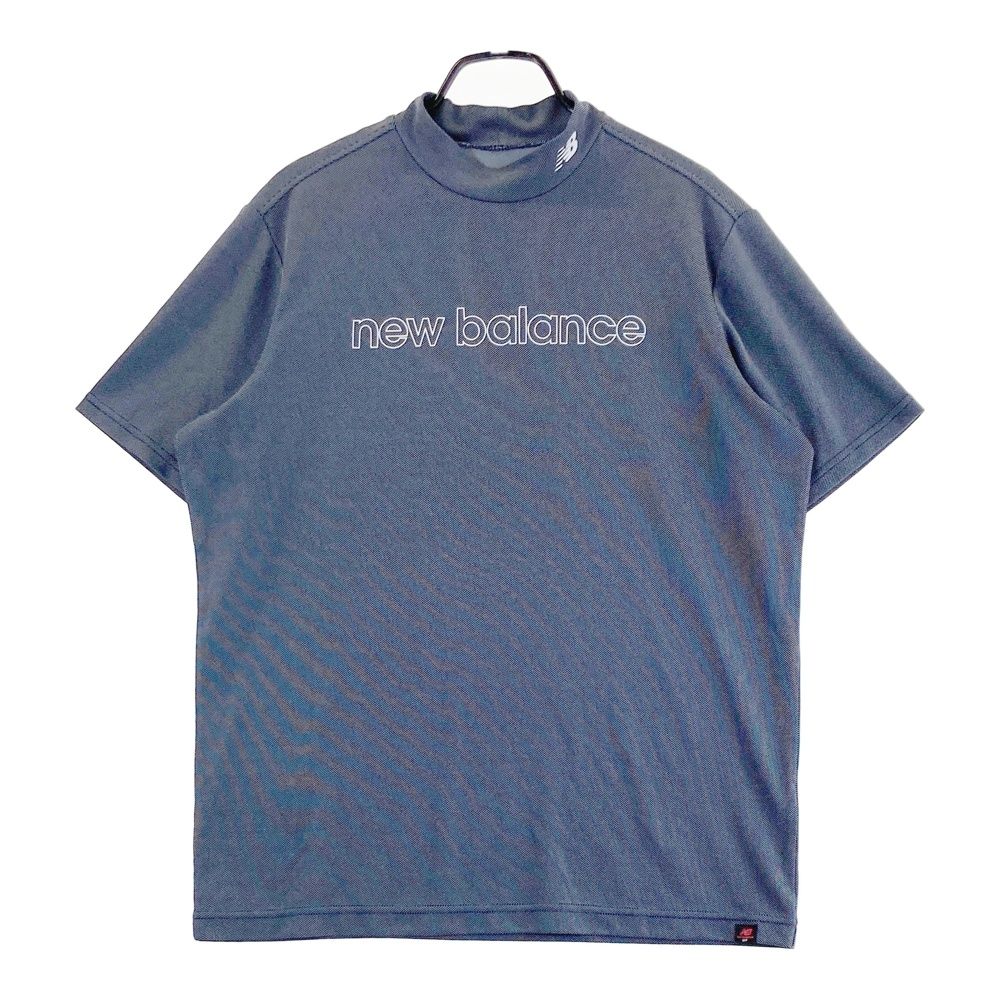 サイズ：7 NEW BALANCE GOLF ニューバランス 2023年モデル ハイネック 半袖Tシャツ ドット柄 ネイビー系 [240101552557] ゴルフウェア メンズ ストスト