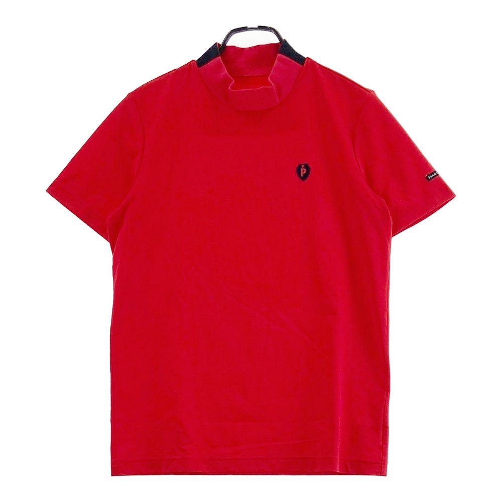 サイズ 3 PEARLY GATES パーリーゲイツ ハイネック半袖Tシャツ レッド系 ゴルフウェア メンズ ストスト