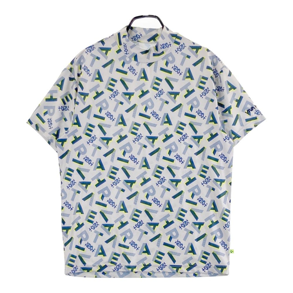 サイズ：48 VIVA HEART ビバハート  ハイネック半袖Tシャツ 総柄 グレー系 [240101552614] ゴルフウェア メンズ ストスト シャツ