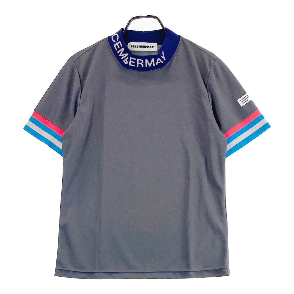 サイズ M ディセンバーメイ ハイネック半袖Tシャツ グレー系 ゴルフウェア メンズ ストスト