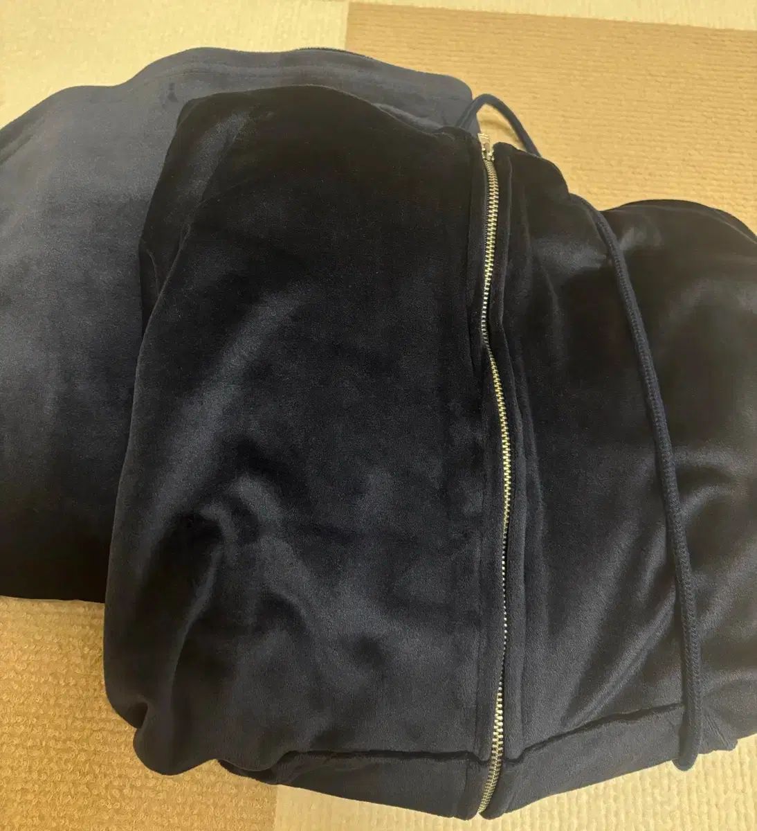 nulmae OHツアーベルベット ネイビー WHOジップアップ ロング丈スカート