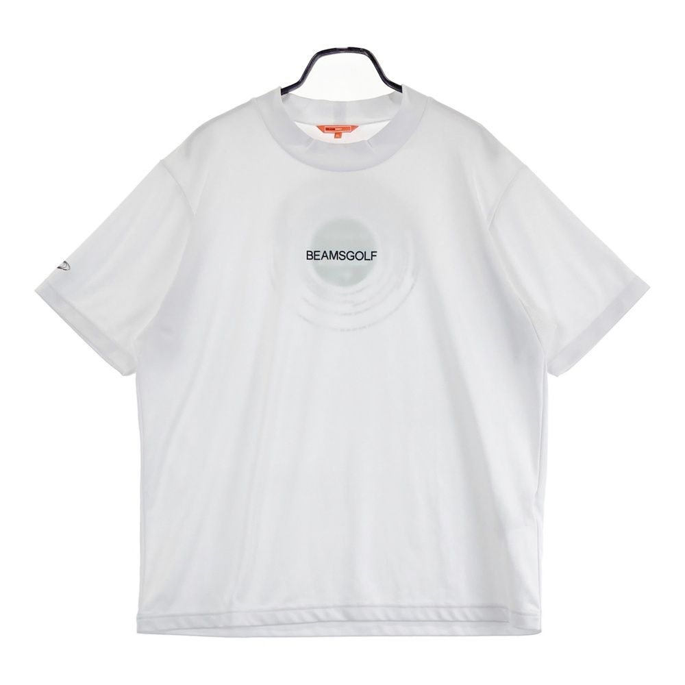 サイズ XL BEAMS GOLF ビームスゴルフ モデル モックネック 半袖Tシャツ ホワイト系 ゴルフウェア メンズ ストスト