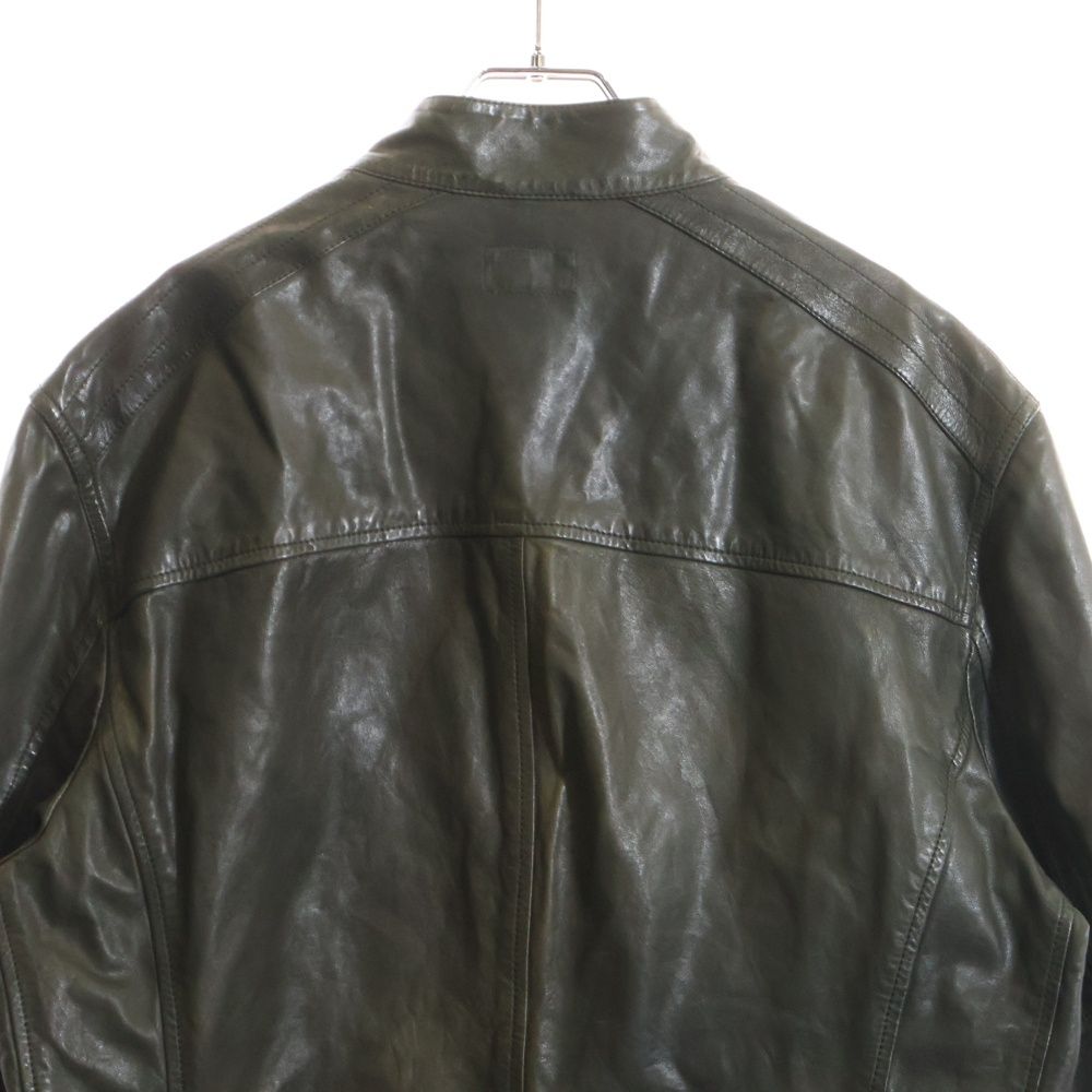 BRUNELLO CUCINELLI (ブルネロクチネリ) レザー スタンドカラー ジップ