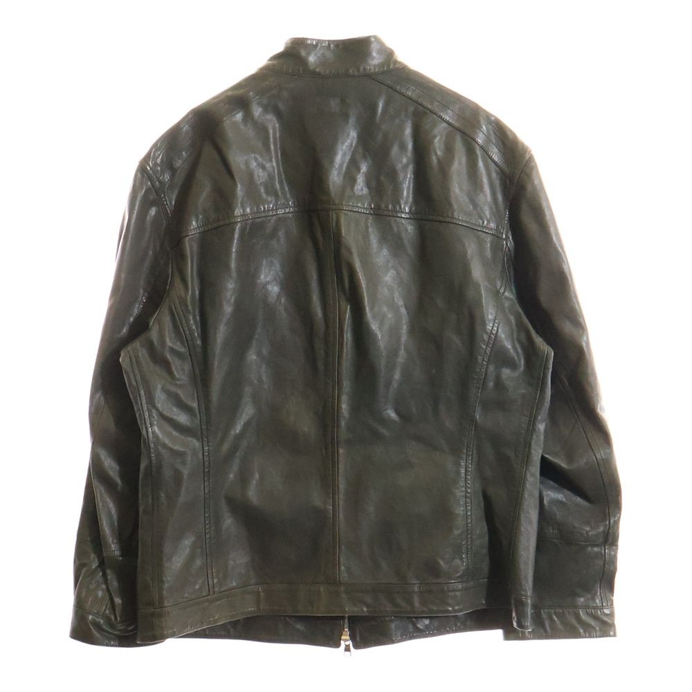 ブルネロクチネリ　ライダースジャケット　クリーニング済 BRUNELLO CUCINELLI (ブルネロクチネリ) レザー スタンドカラー ジップ