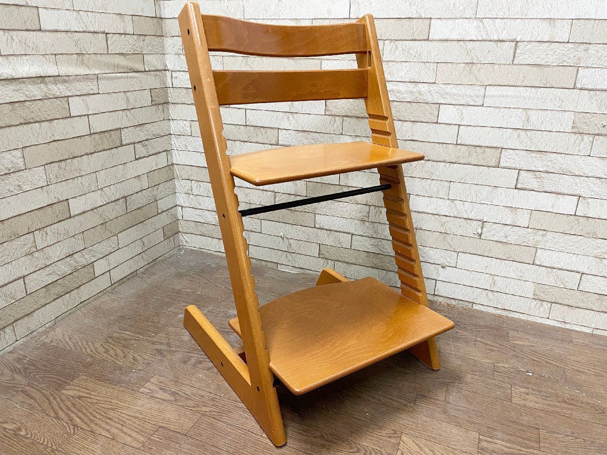 ストッケ STOKKE トリップトラップ ハイチェア キッズチェア ベビーチェア 子供椅子 木製 ブラウン 北欧スタイル 定価約3 5万 畑1203