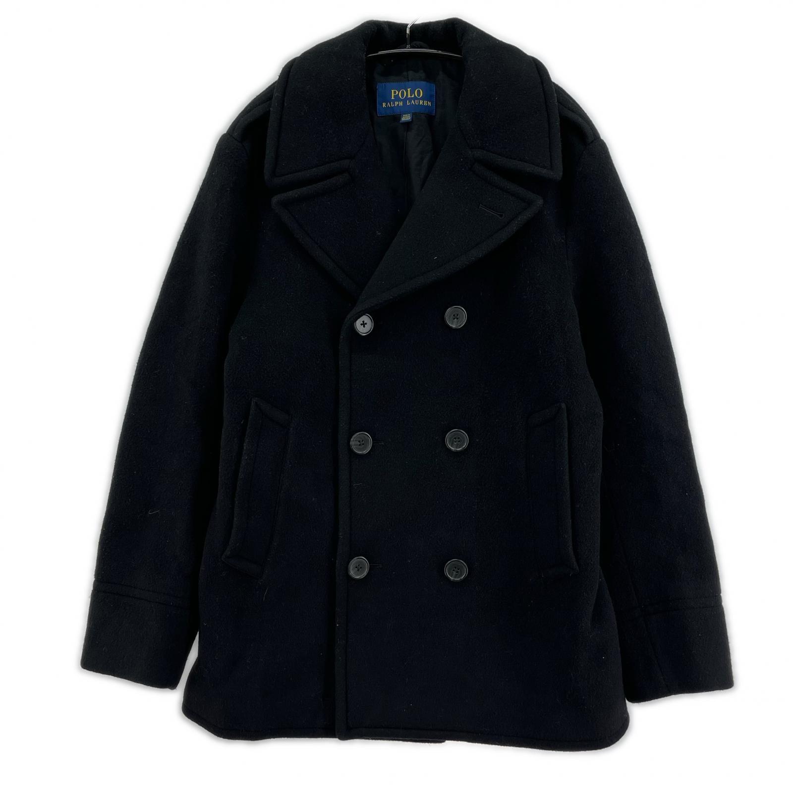 POLO RALPH LAUREN ポロ・ラルフローレンピーコート size38S/ブラック