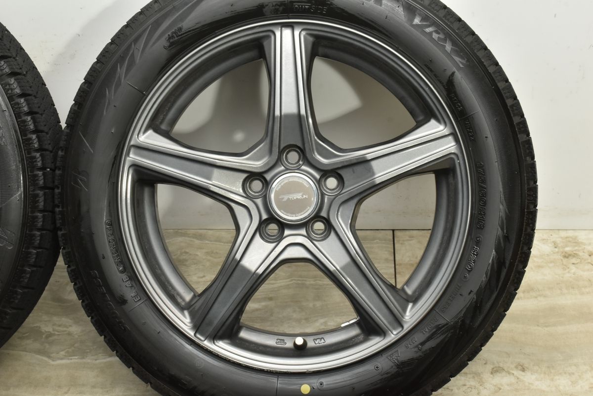  バリ溝 トップラン 16 in 6 J 45 PCD 100 ブリヂストン ブリザック VRX 2 175 60 R 170系 シエンタ 120系 ラクティス サイズ 16インチ タイヤ ホイールセット