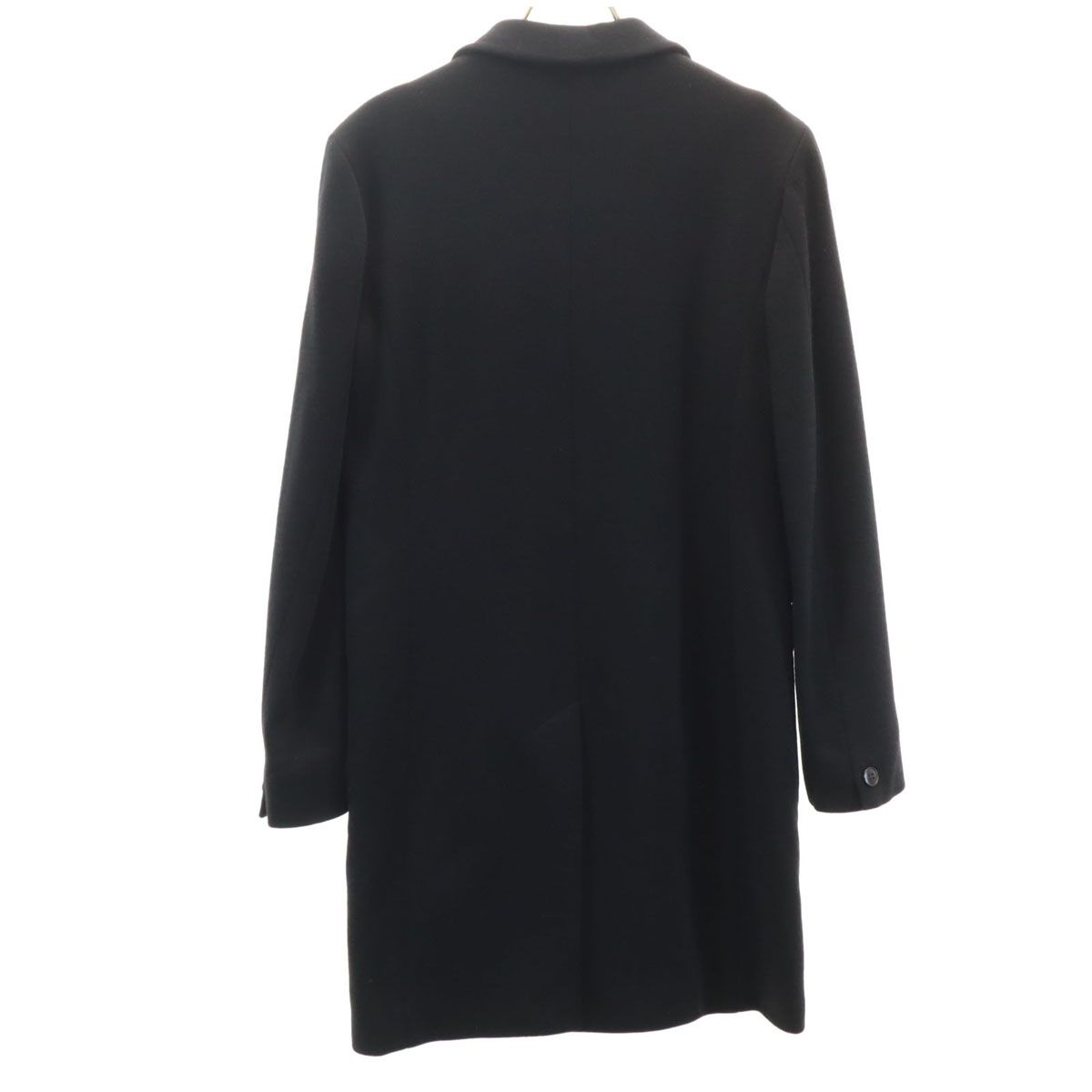 agnes b. アニエスベー フライス地 チェスターコート ブラック