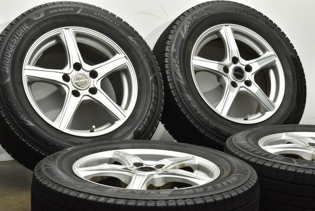 アルファード カローラクロス 等に バルミナ 16 in 6 5 J 38 PCD 114 3 ブリヂストン ブリザック VRX 215 65 R ヴェルファイア 交換用