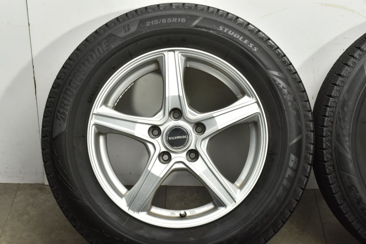  アルファード カローラクロス 等に バルミナ 16 in 6 5 J 38 PCD 114 3 ブリヂストン ブリザック VRX 215 65 R ヴェルファイア 交換用 16インチ タイヤ ホイールセット