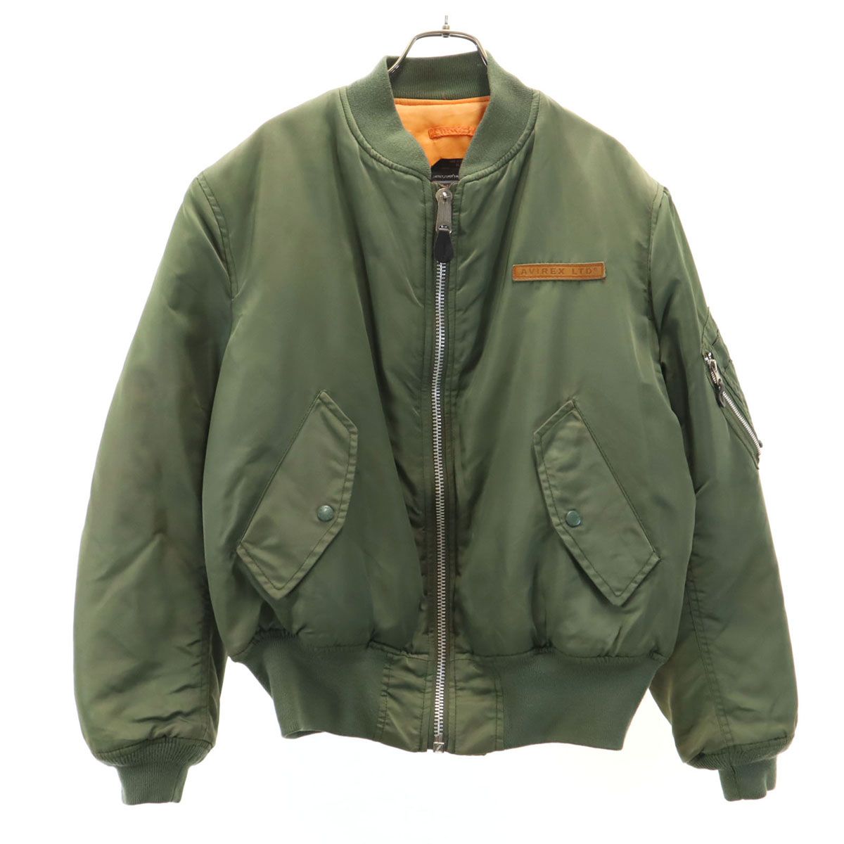 漢の1着 バックプリント L メンズ AVIREX アヴィレックス MA1 カーキ