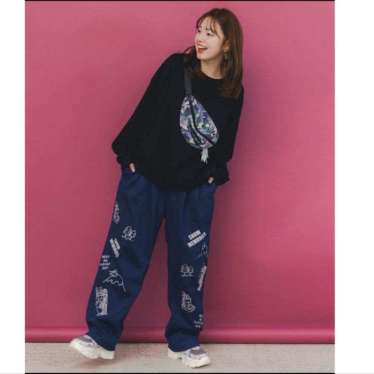 ScoLar Parity ラビルとネコのスノーメモリー裏起毛パンツ