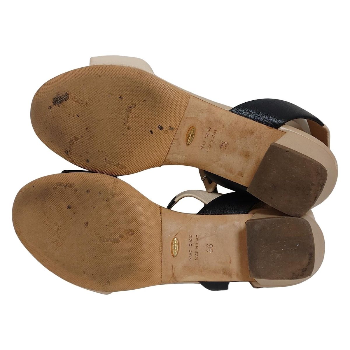 sergio rossi(セルジオロッシ) サンダル 36 レディース - ベージュ×黒