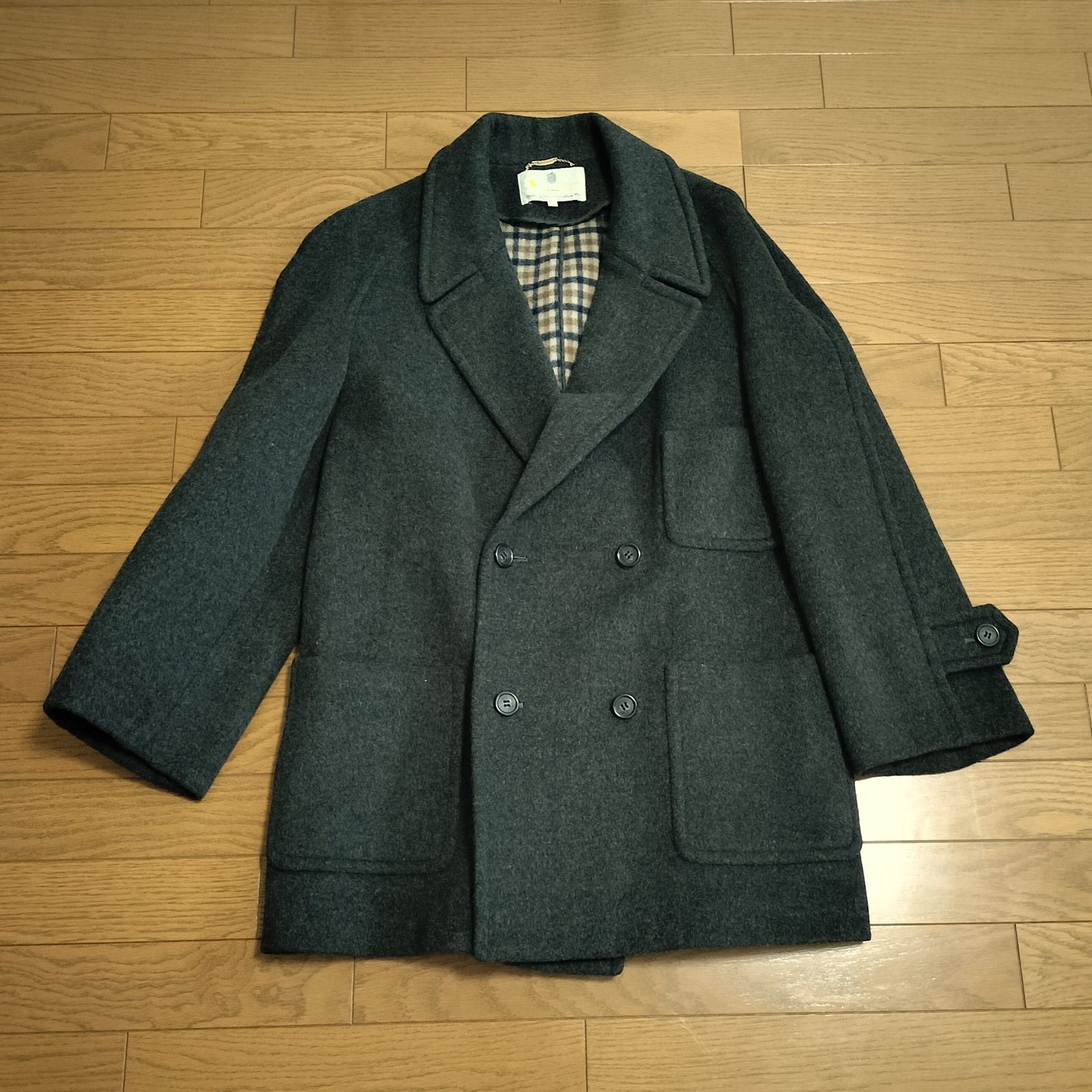 美品 Aquascutum アクアスキュータム ウール コート ジャケット メンズ 
