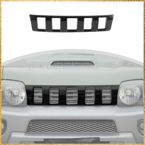 彡 でお届け ANTC ジムニー JB 23 適用 メッシュ付きグリルカバー スズキ 外装 黒い