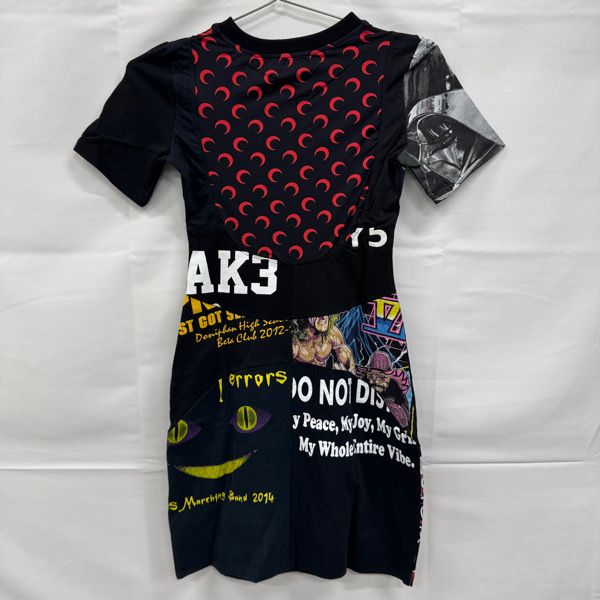 Marine serre マリーンセル 25 SS REGENERATED GRAPHIC T SHIRTS MINI DRESS 半袖Tシャツ ミニ ドレス S