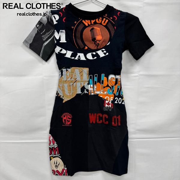 Marine serre マリーンセル 25 SS REGENERATED GRAPHIC T SHIRTS MINI DRESS 半袖Tシャツ ミニ ドレス S