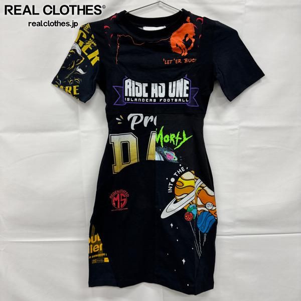♥ Marine serre|マリーンセル 25 SS REGENERATED GRAPHIC T-SHIRTS MINI DRESS|半袖Tシャツ ミニ ドレス|XS