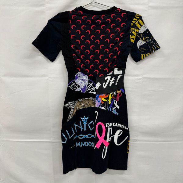 Marine serre マリーンセル 25 SS REGENERATED GRAPHIC T SHIRTS MINI DRESS 半袖Tシャツ ミニ ドレス XS