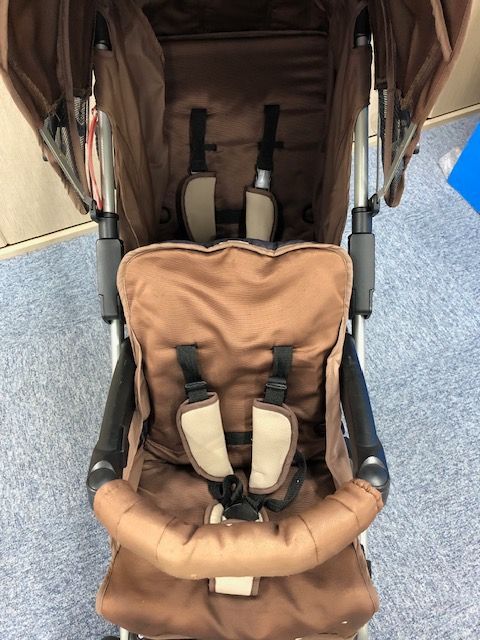 クリーニング済みレインカバー付　Duocity デュオシティ 日本育児 二人乗りベビーカー