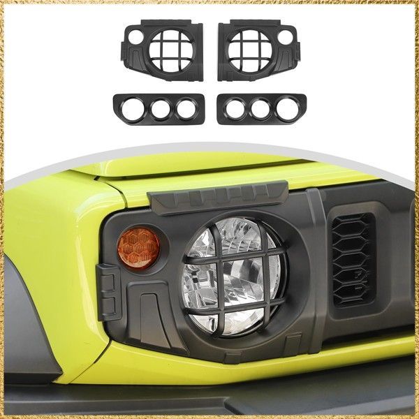 彡 でお届け 彡 ANTC ジムニー ヘッドランプ ジムニー テールランプシェード ジムニー 2019 2020 2021 2025 2025 2025 2025適用 立体感 ヘッドライトプロテクション 外装パーツ 左右付き 外装パーツ 4ps