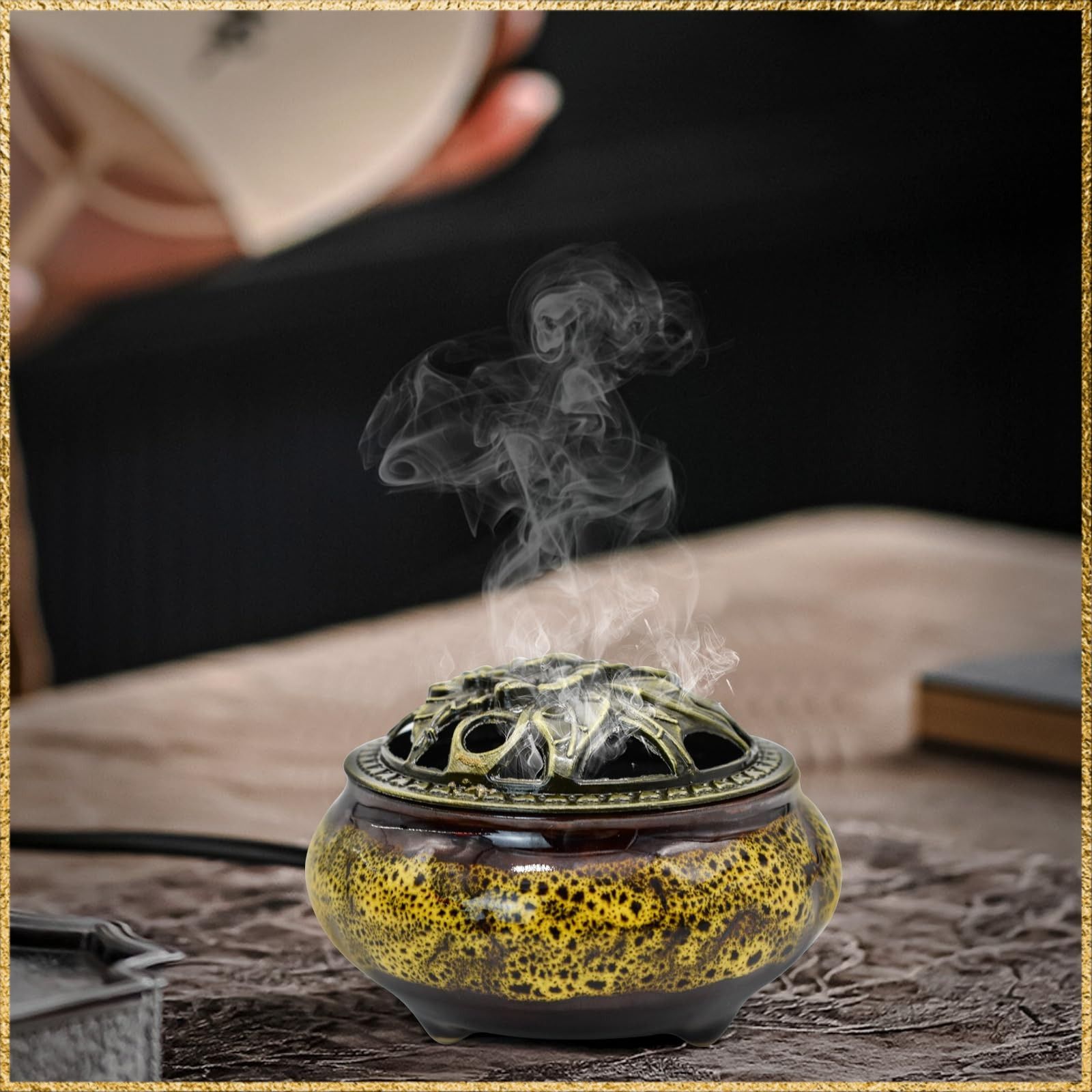 ☆彡送料無料でお届け☆彡Color:窯変黄 MrMrKura 香炉 お香立て 陶器