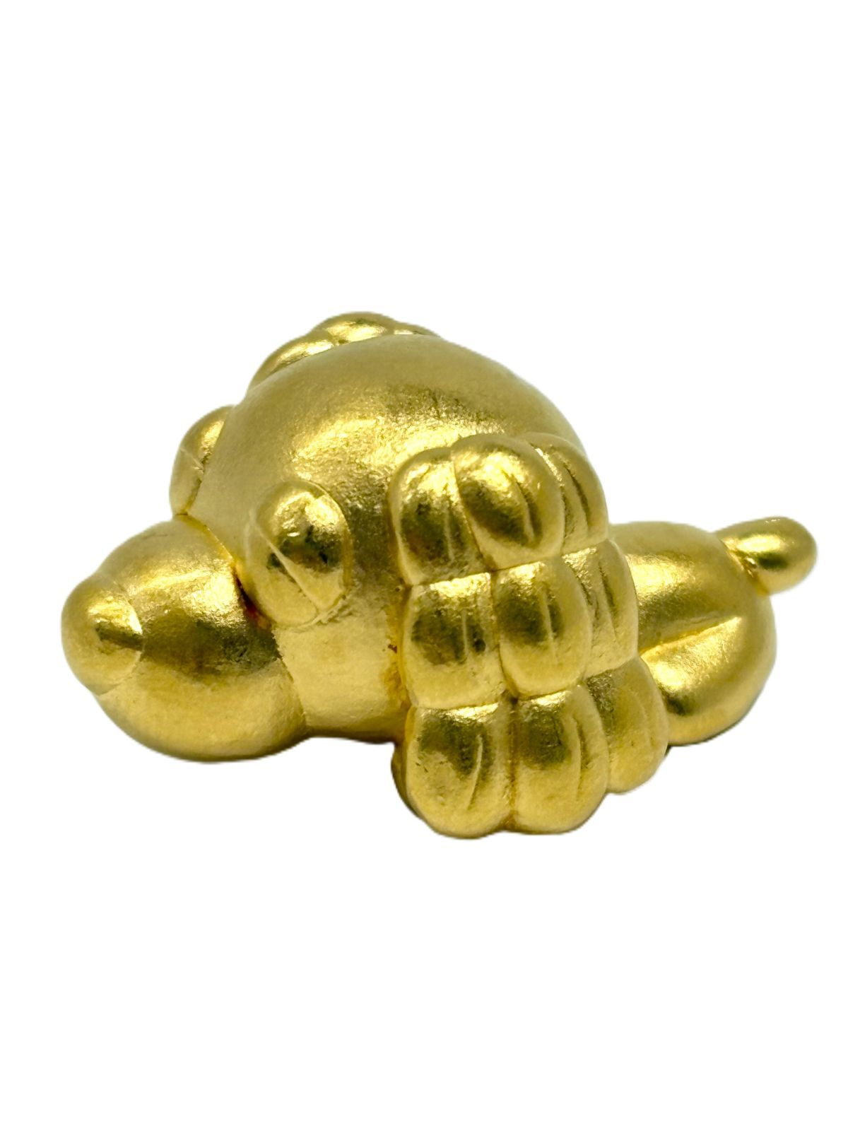 K 24 純金 ホールマーク1000 置物 お茶犬 犬 10 0ｇ 3 5 cm 2