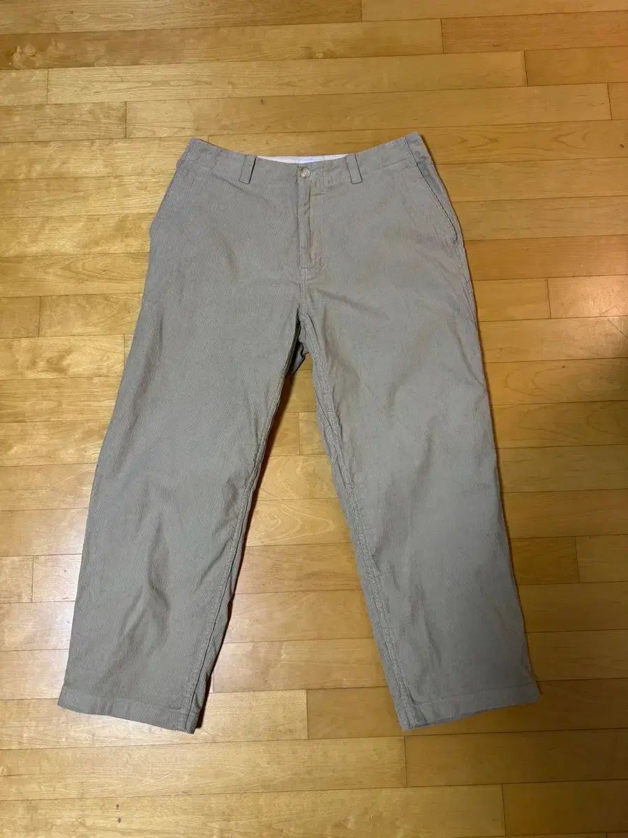 エスピオナージ コーデュロイ オフィサー パンツ ベージュ Lサイズ ヒョンジェ HYUNJAE