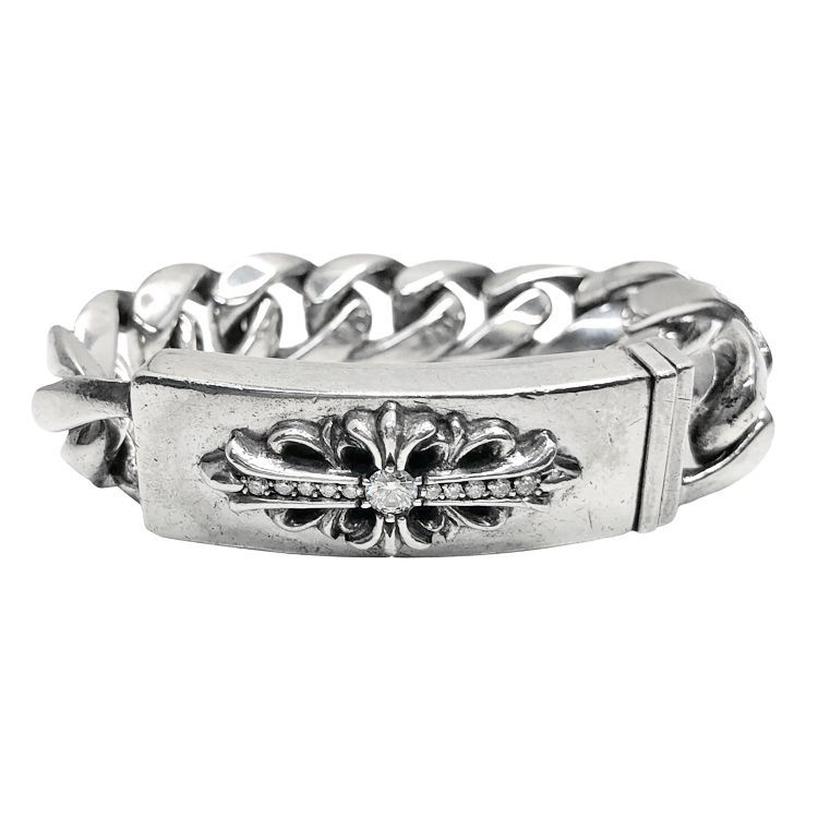Chrome Hearts クロムハーツ 11LINK ID FLORAL CRS フローラル クロス
