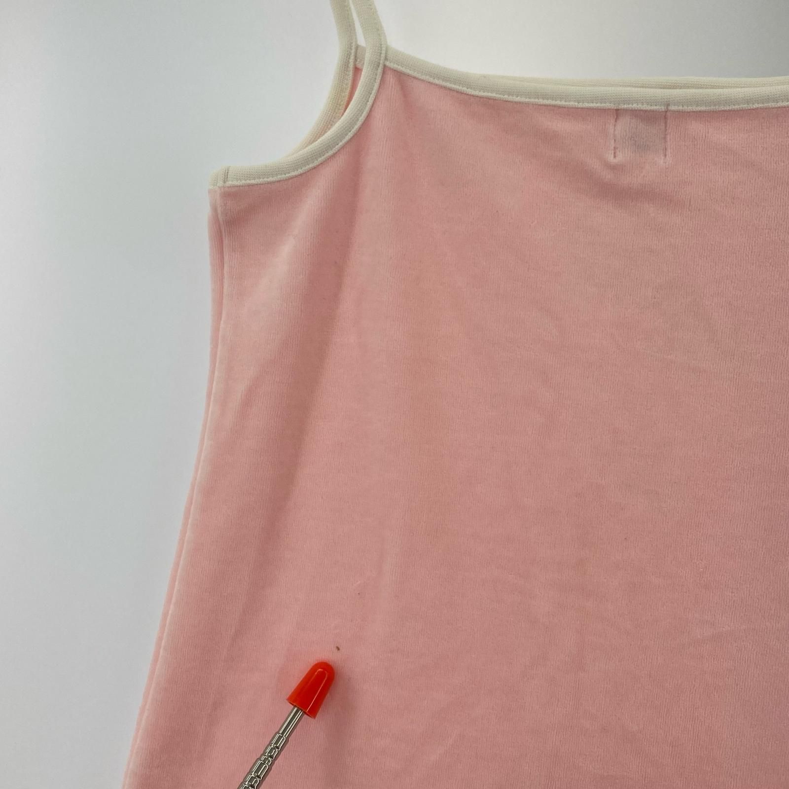 courreges21 クレージュ21 ロゴ ベロアワンピース size38/ライトピンク