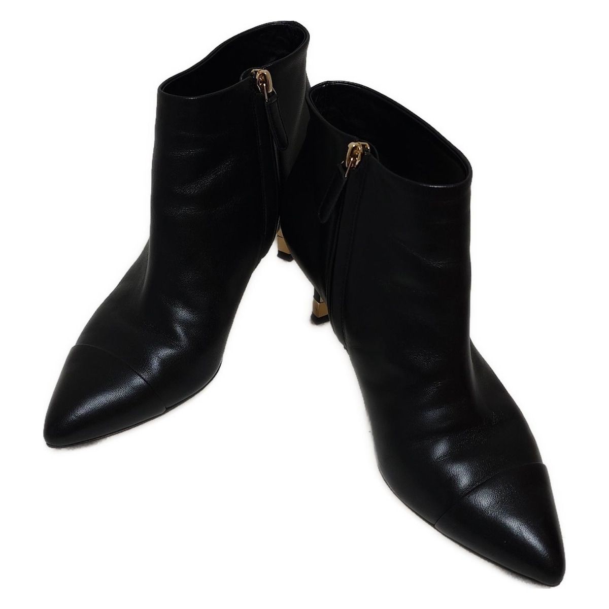 CHANEL(シャネル) ショートブーツ 37 1/2 c レディース - G30194 黒