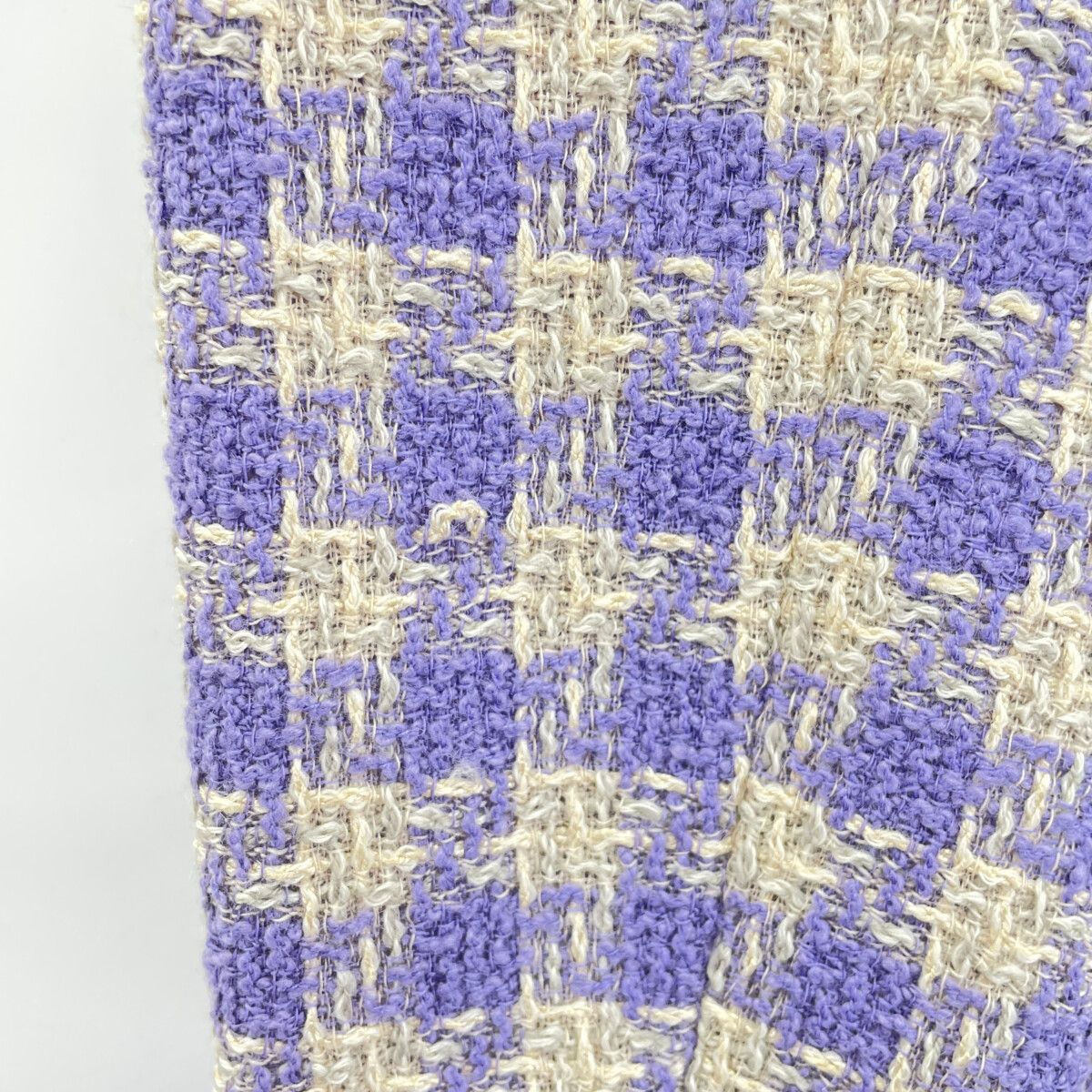 LANVIN ランバン ﾊﾟｰﾌﾟﾙ×ﾍﾞｰｼﾞｭ ﾘﾈﾝ混 ﾂｲｰﾄﾞ ｺｰﾄ 38 - メルカリ