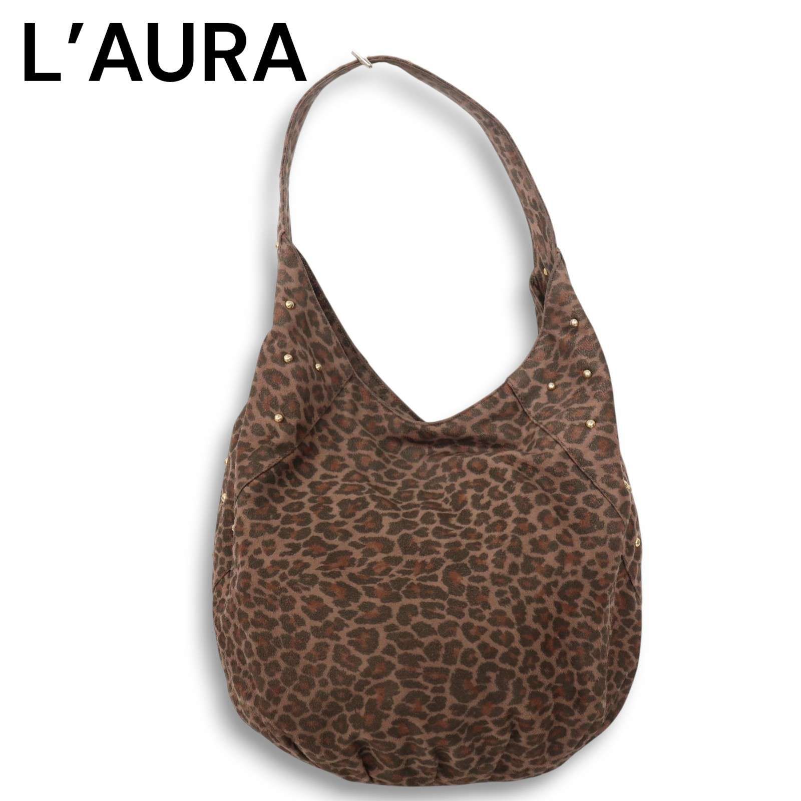 L´AURA・イタリア製【新品】レオパード柄ショルダーバッグ イタリア製☆ L'AURA ラウラ レオパード柄 ヒョウ柄 ワンショルダー