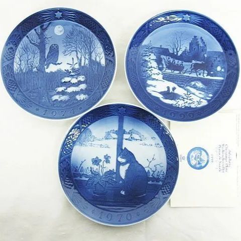 Royal Copenhagen イヤープレート 3枚セット ヴィンテージ 1970