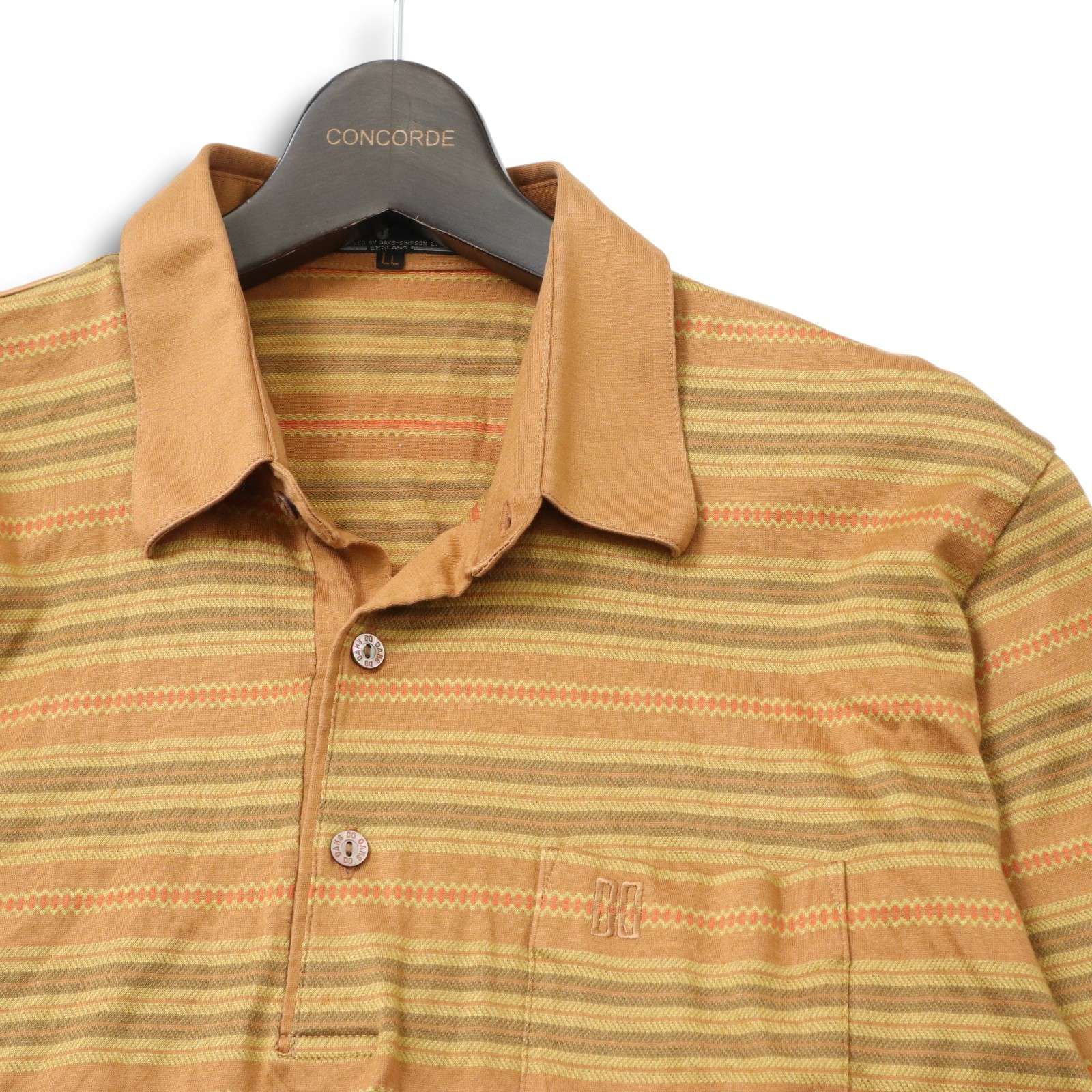 DAKS GOLF ダックス ゴルフ 通年 ロゴ刺繍☆ ボーダー 幾何学模様 長袖