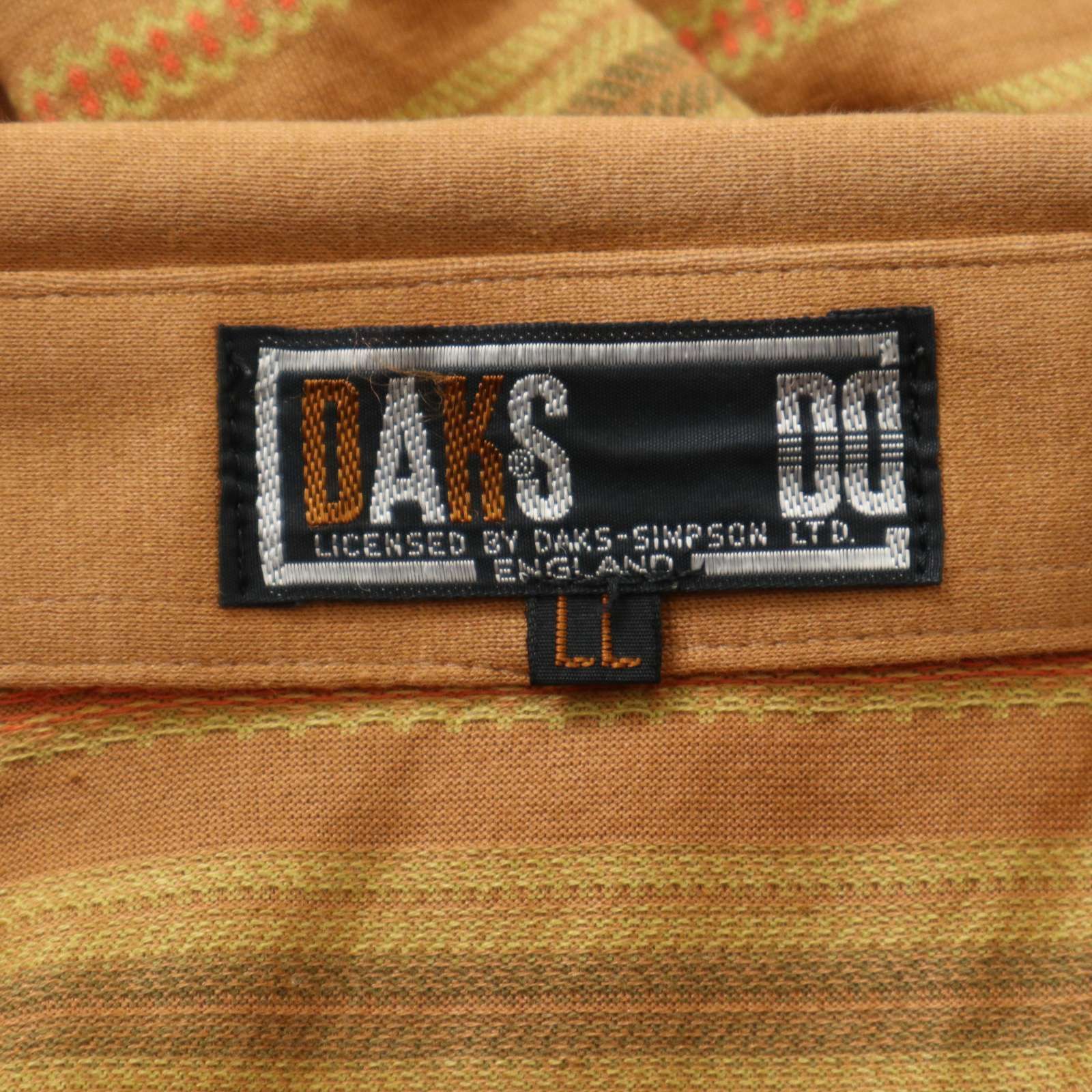 DAKS GOLF ダックス ゴルフ 通年 ロゴ刺繍☆ ボーダー 幾何学模様 長袖