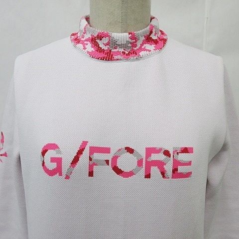 G/FOREジーフォア ゴルフウェアトップス レディース ピンク ニットセーター G/FORE ジーフォア レディー トップス ゴルフウェア 長袖 ゴルフ人気