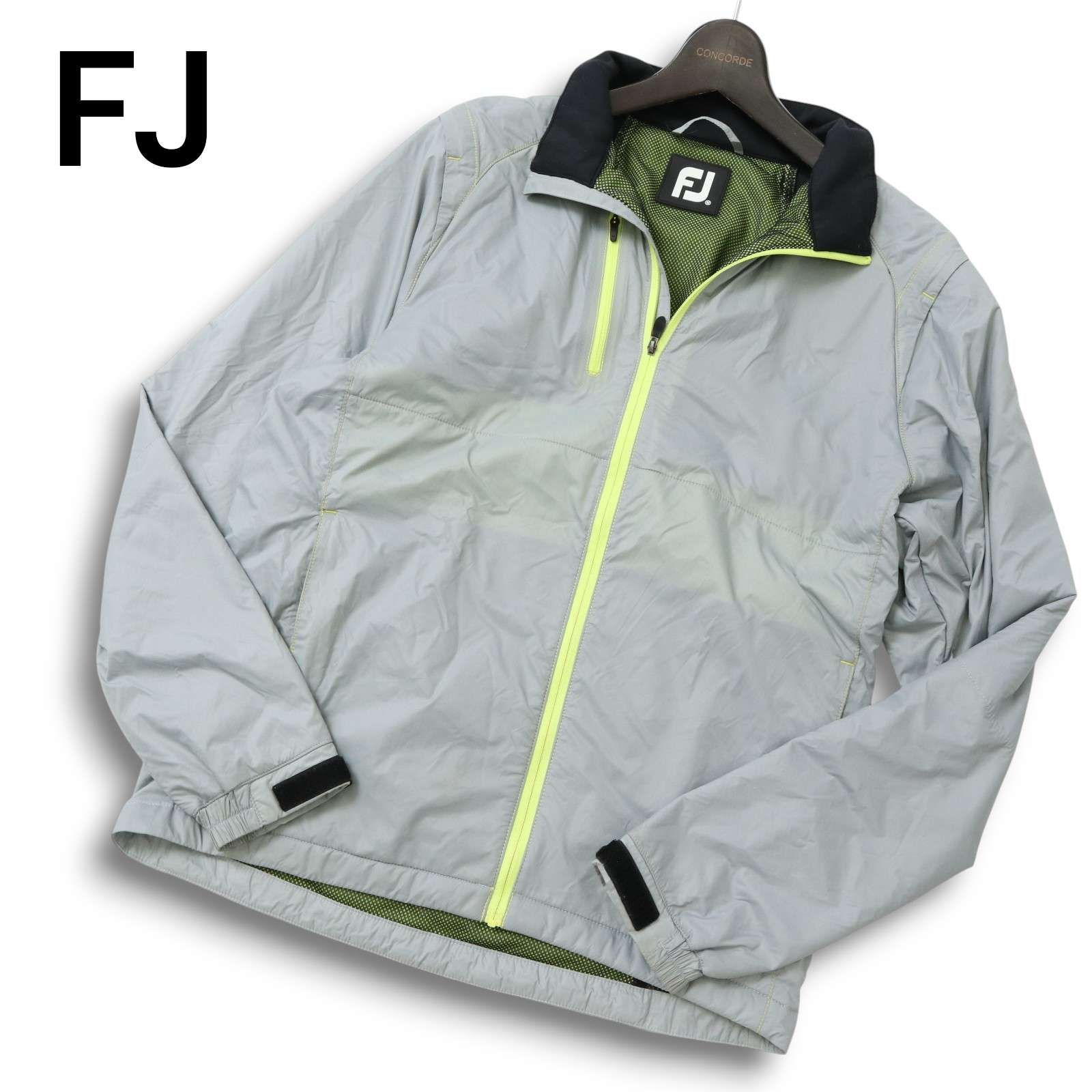 大人気，お得 FJ FOOT JOY フットジョイ ゴルフ 通年 ナイロン★ ウインドブレーカー ジャケット ブルゾン Sz.M　メンズ グレー ジャケット