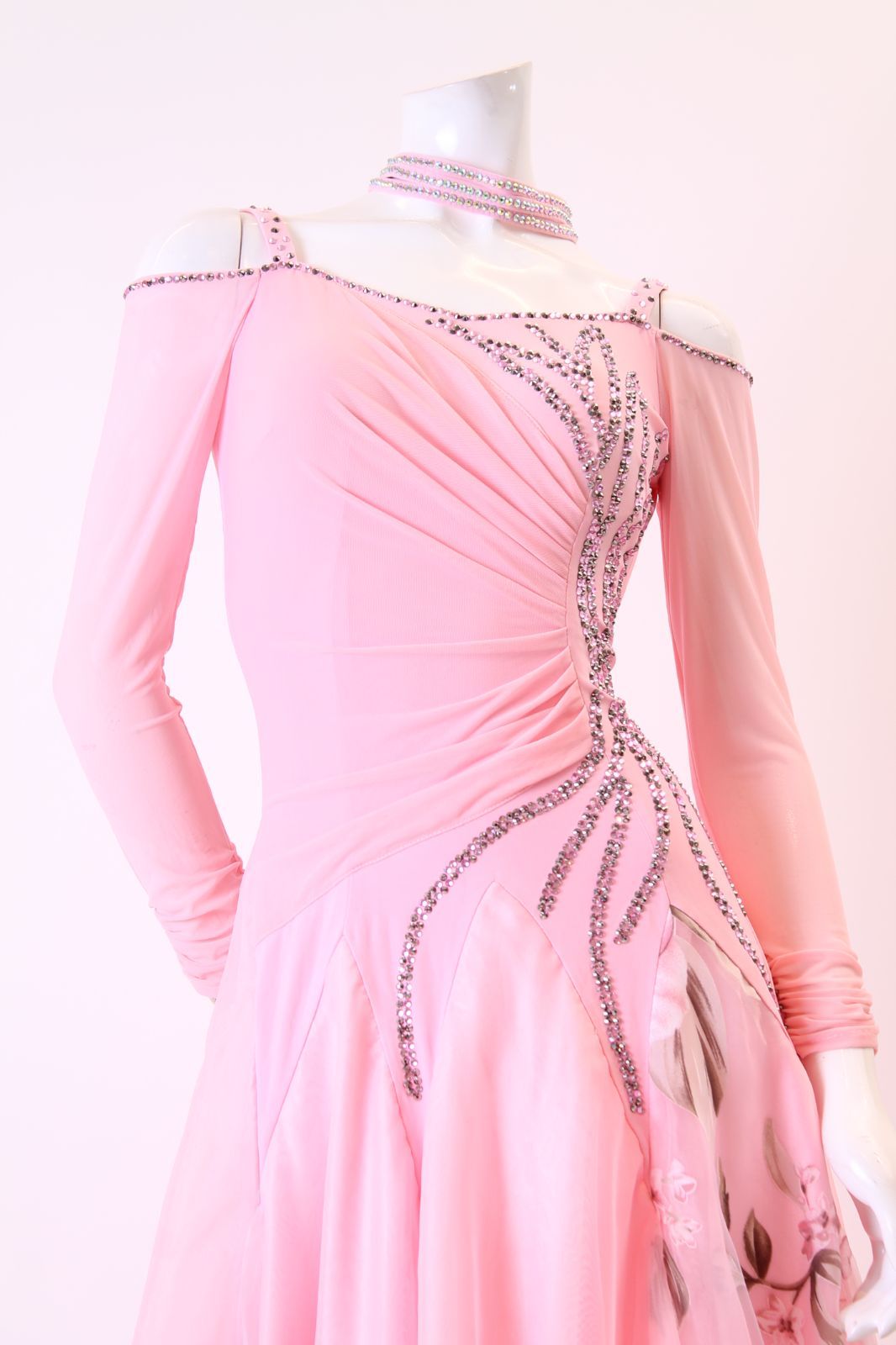 ロングドレス ピンク Mサイズ コンテスト 発表会 パーティ ナイトロングドレス オーダーメイド対応可