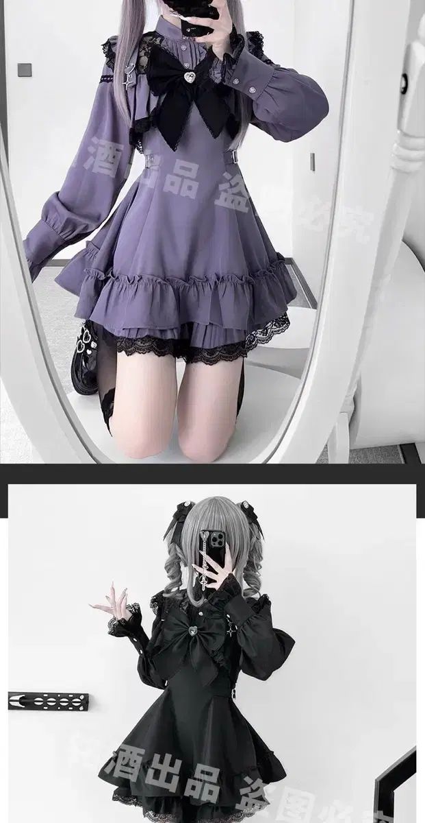  明珠学園 y 2 k サブカルチャー 量産型 地雷系 半袖 ONE PIECE ズボン セットアップ 3 COLOR 長袖 七分袖 ミニワンピース