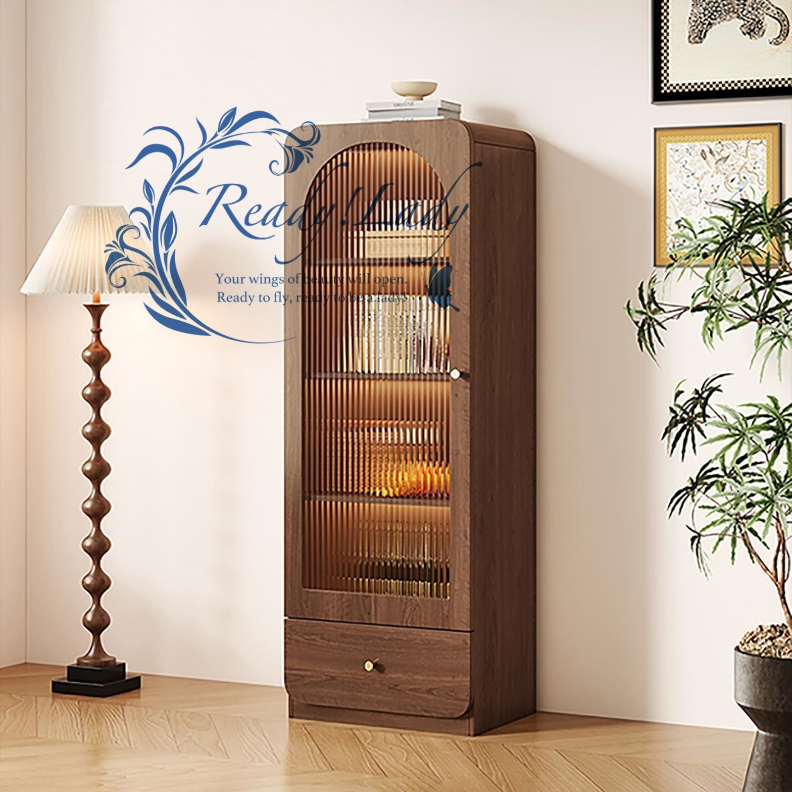 ワインバーキャビネット ワインラック ウイスキー 棚 酒棚 無垢材の素材 半透明のガラス 酒類貯蔵ロッカー お酒収納ラック 防水でお手入れも簡単 強力な耐荷重能力 食器棚 サイドボードキャビネット ファミリーバーカフェに最適 茶色 168 x 40 42 cm