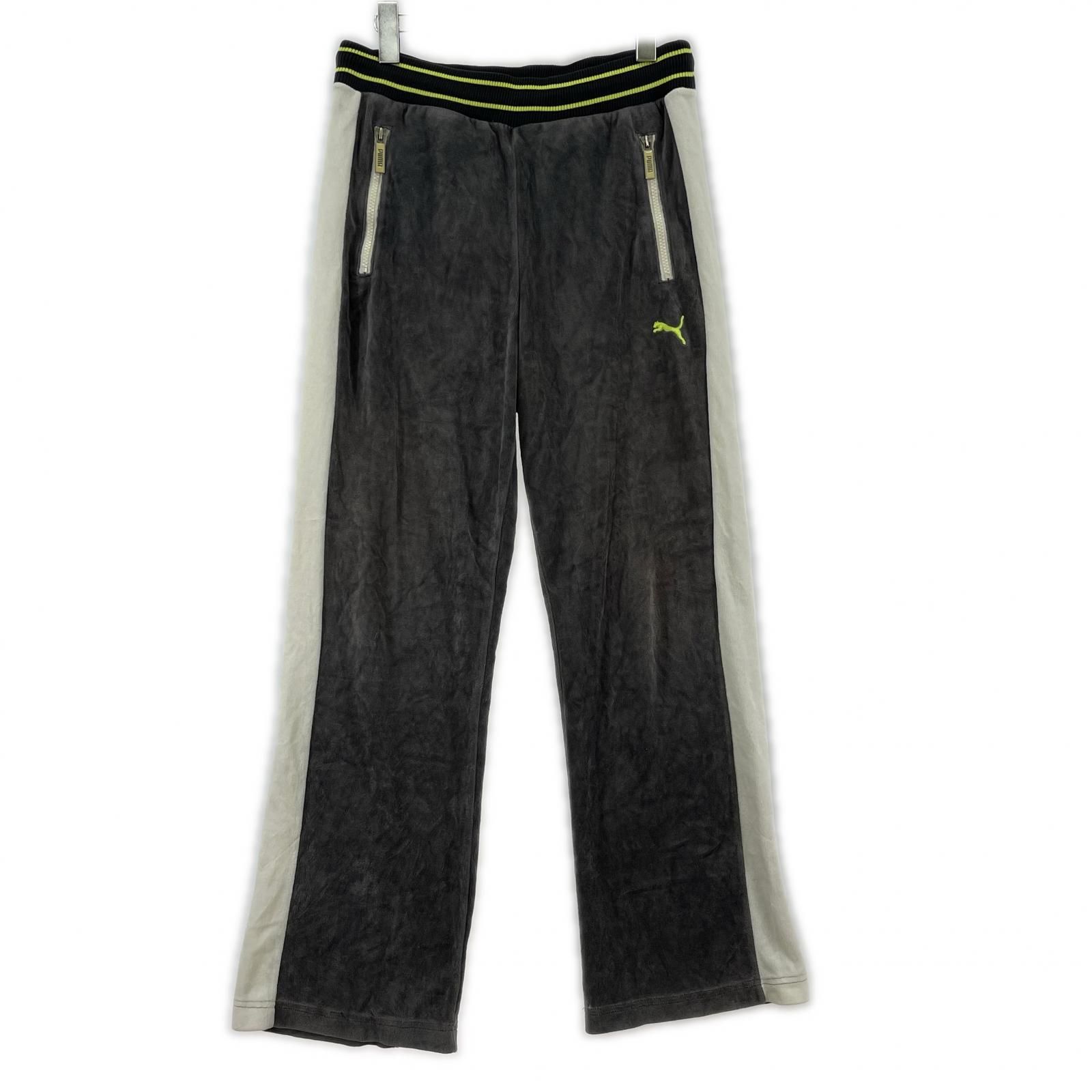 PUMA プーマ ベロアパンツ sizeM/グレー系 - メルカリ