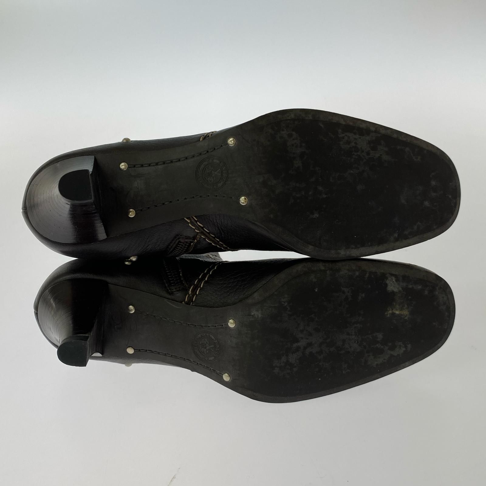 BALLY バリー 配色ステッチ ショートブーツ size35/ダークブラウン